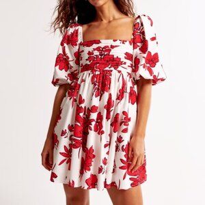 Abercrombie & Fitch Red Floral Mini Dress
